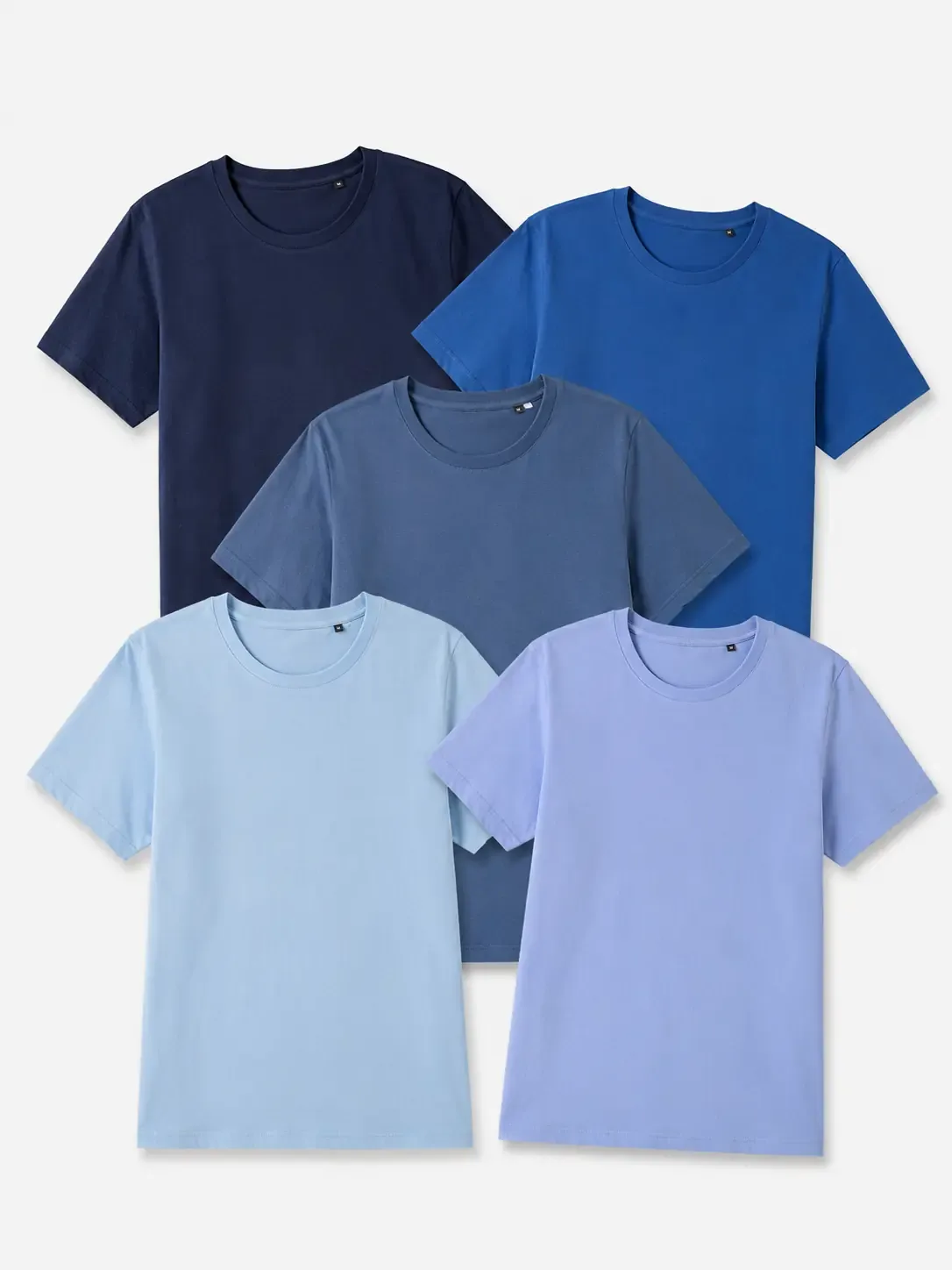Kit 5 Camisetas Lisas - Grade Fechada - Imagem 2