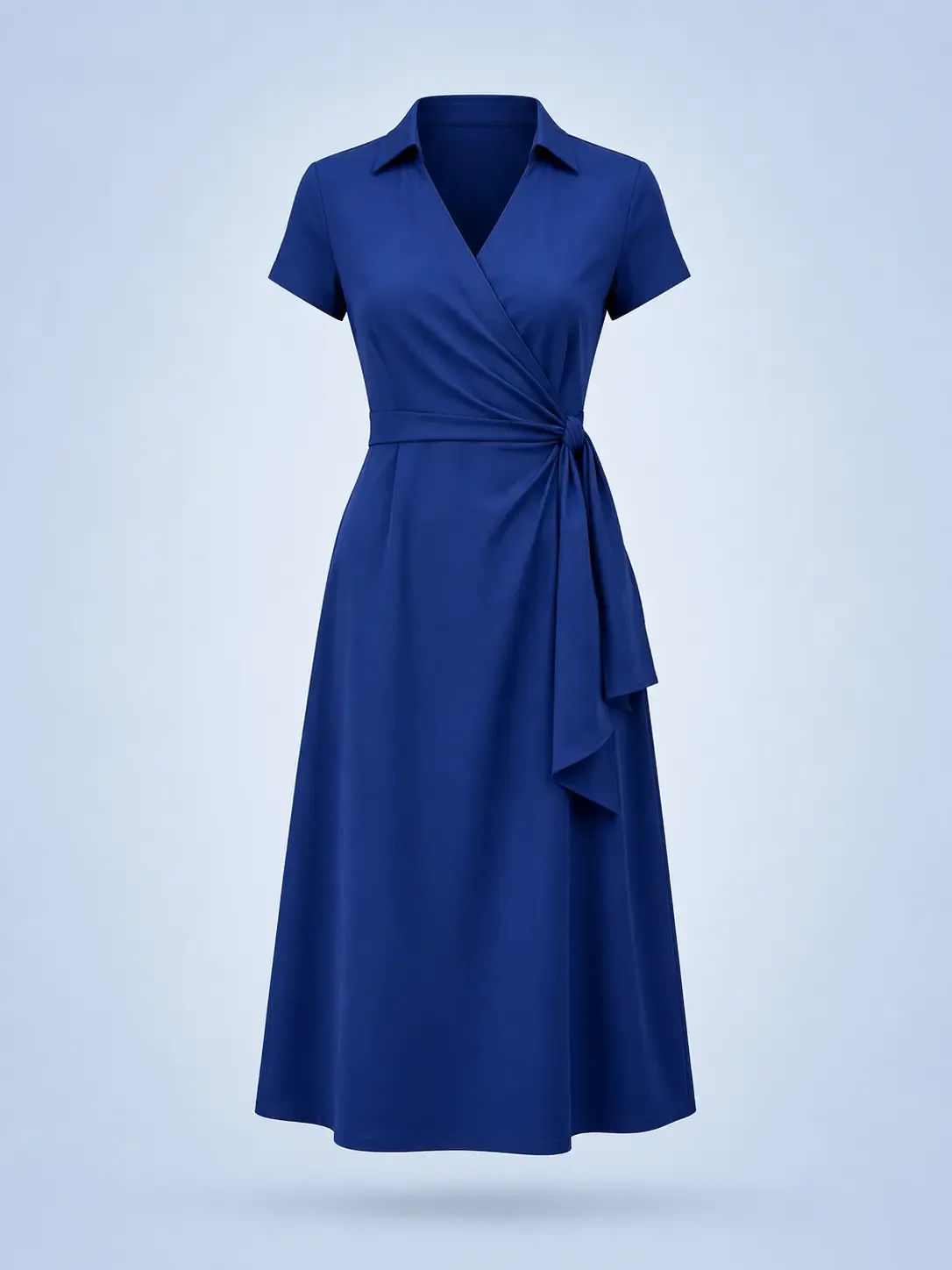 Vestido Midi Transpassado - Grade com Foto da Cor
